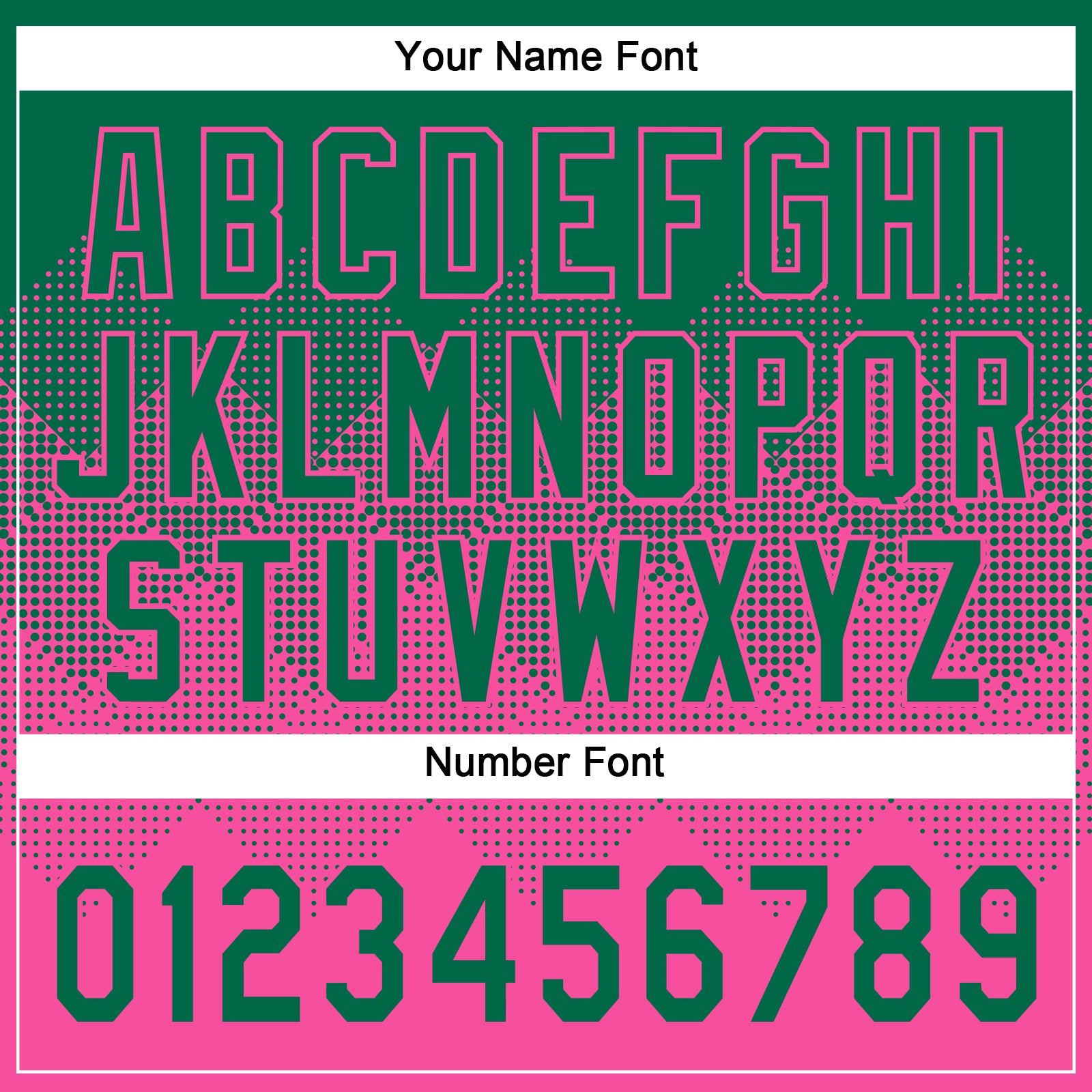 Custom Kelly Green Pink 3D Gradient Square Shape Two-Button Unisex Softball Jersey