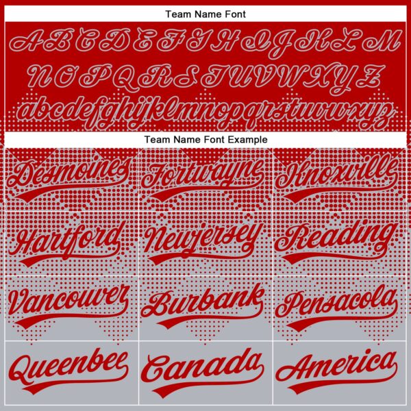 Custom Red Gray 3D Gradient Square Shape Two-Button Unisex Softball Jersey