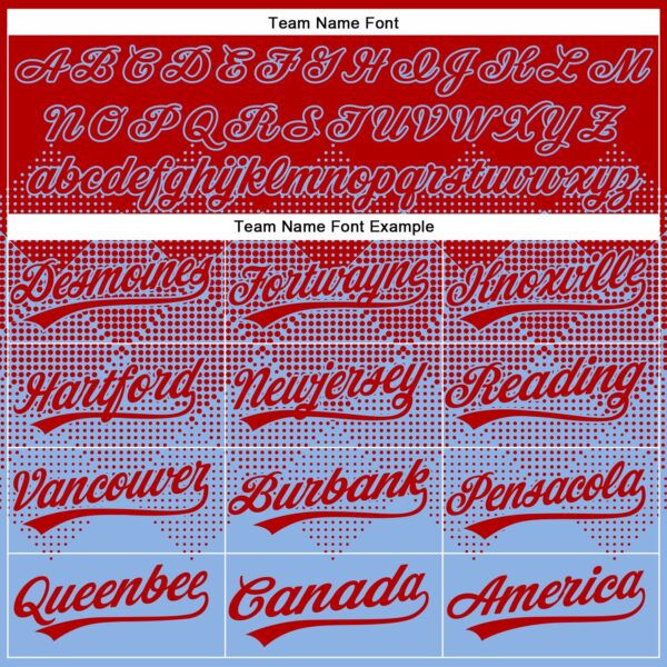 Custom Red Light Blue 3D Gradient Square Shape Two-Button Unisex Softball Jersey