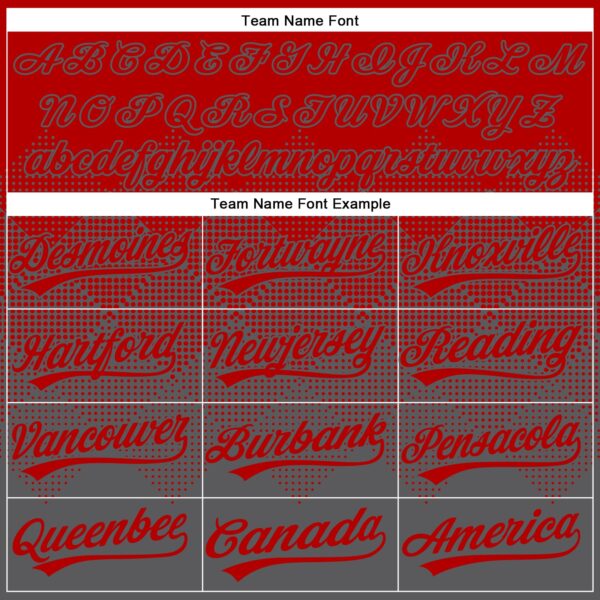 Custom Red Steel Gray 3D Gradient Square Shape Two-Button Unisex Softball Jersey