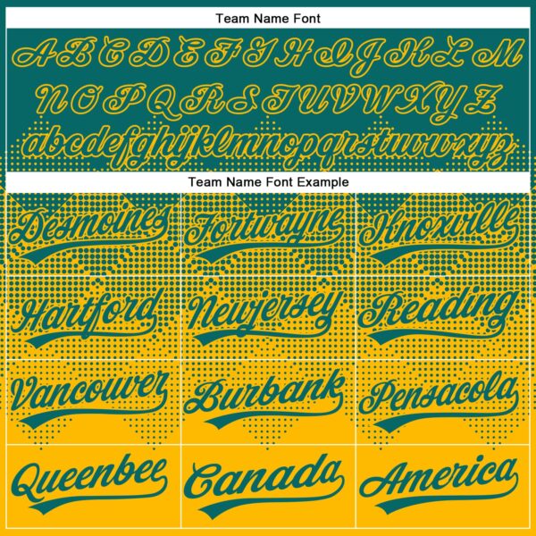 Custom Teal Gold 3D Gradient Square Shape Two-Button Unisex Softball Jersey