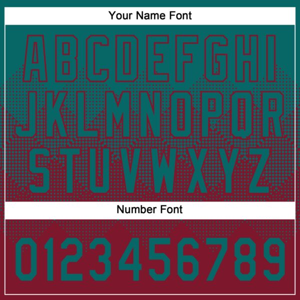 Custom Teal Crimson 3D Gradient Square Shape Two-Button Unisex Softball Jersey