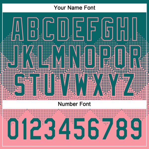 Custom Teal Medium Pink 3D Gradient Square Shape Two-Button Unisex Softball Jersey