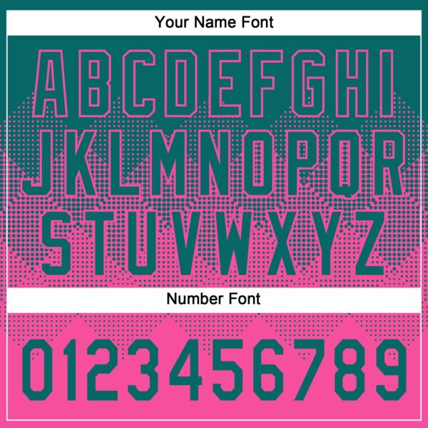 Custom Teal Pink 3D Gradient Square Shape Two-Button Unisex Softball Jersey