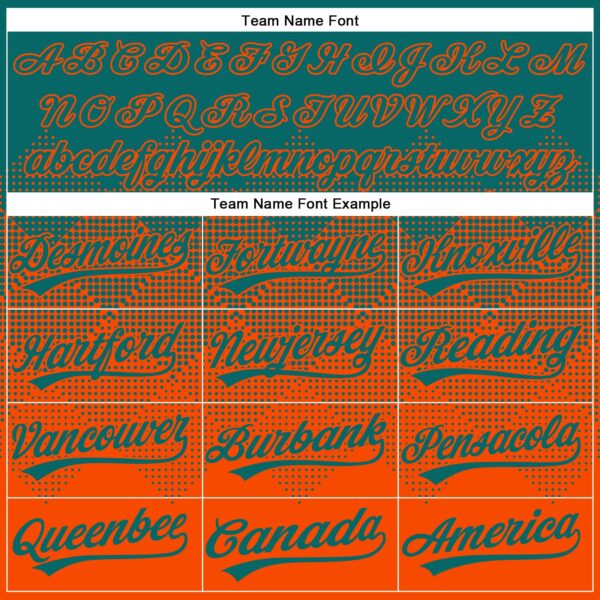 Custom Teal Orange 3D Gradient Square Shape Two-Button Unisex Softball Jersey