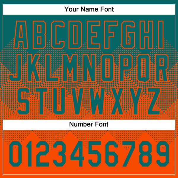 Custom Teal Orange 3D Gradient Square Shape Two-Button Unisex Softball Jersey