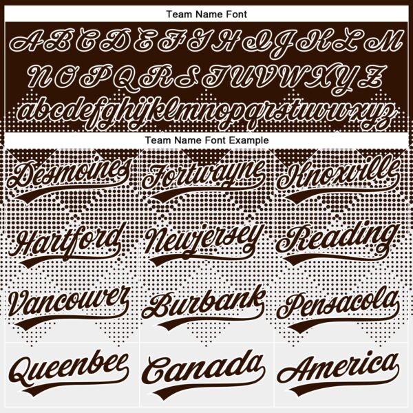 Custom Brown White 3D Gradient Square Shape Two-Button Unisex Softball Jersey