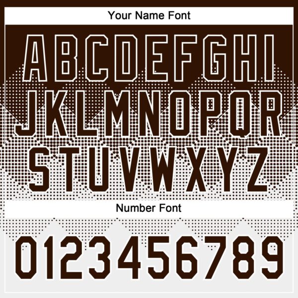 Custom Brown White 3D Gradient Square Shape Two-Button Unisex Softball Jersey