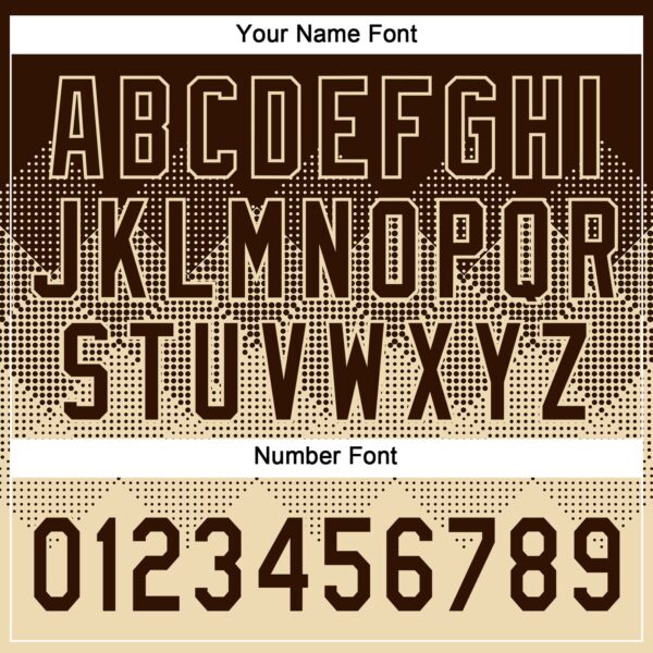 Custom Brown Cream 3D Gradient Square Shape Two-Button Unisex Softball Jersey