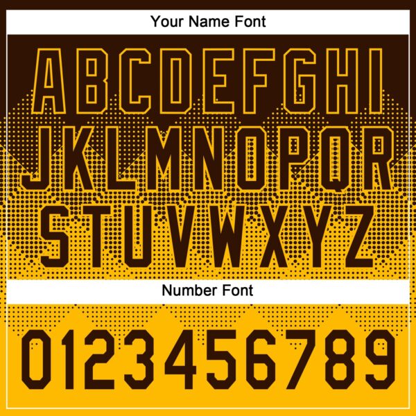 Custom Brown Gold 3D Gradient Square Shape Two-Button Unisex Softball Jersey