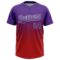 Custom Purple Red-White 3D Gradient Square Shape Two-Button Unisex Softball Jersey