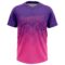 Custom Purple Pink 3D Gradient Square Shape Two-Button Unisex Softball Jersey