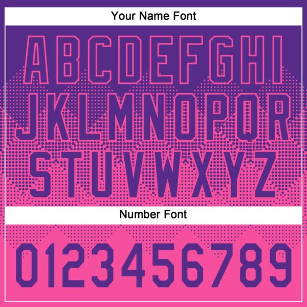 Custom Purple Pink 3D Gradient Square Shape Two-Button Unisex Softball Jersey