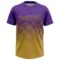 Custom Purple Old Gold 3D Gradient Square Shape Two-Button Unisex Softball Jersey