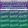 Custom Purple Kelly Green-White 3D Gradient Square Shape Two-Button Unisex Softball Jersey