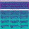 Custom Purple Aqua 3D Gradient Square Shape Two-Button Unisex Softball Jersey