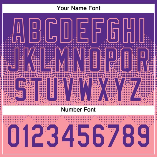 Custom Purple Medium Pink 3D Gradient Square Shape Two-Button Unisex Softball Jersey