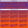 Custom Purple Orange 3D Gradient Square Shape Two-Button Unisex Softball Jersey