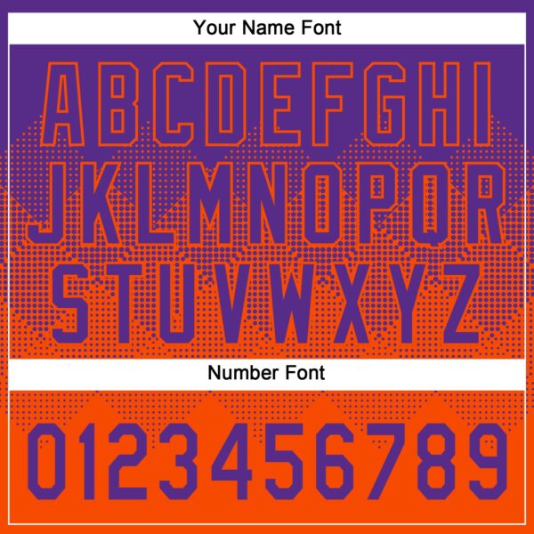 Custom Purple Orange 3D Gradient Square Shape Two-Button Unisex Softball Jersey