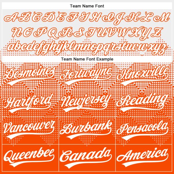 Custom White Orange 3D Gradient Square Shape Two-Button Unisex Softball Jersey