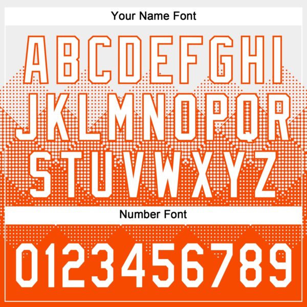 Custom White Orange 3D Gradient Square Shape Two-Button Unisex Softball Jersey