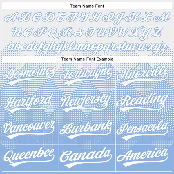 Custom White Light Blue 3D Gradient Square Shape Two-Button Unisex Softball Jersey