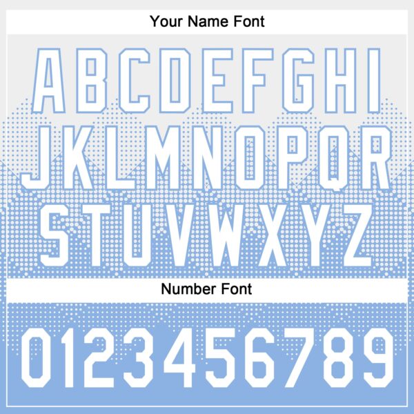 Custom White Light Blue 3D Gradient Square Shape Two-Button Unisex Softball Jersey