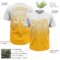 Custom White Gold 3D Gradient Square Shape Two-Button Unisex Softball Jersey