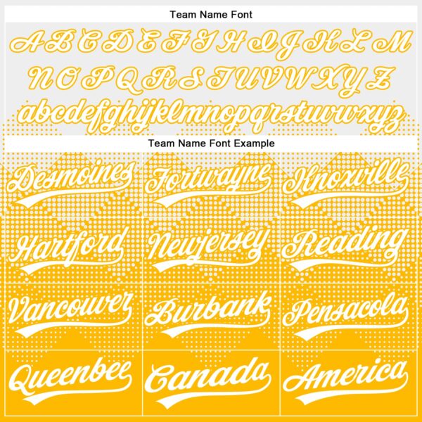 Custom White Gold 3D Gradient Square Shape Two-Button Unisex Softball Jersey