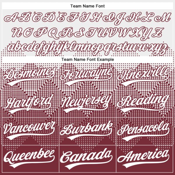 Custom White Burgundy 3D Gradient Square Shape Two-Button Unisex Softball Jersey