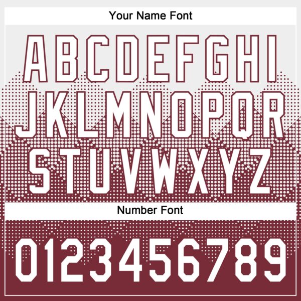 Custom White Burgundy 3D Gradient Square Shape Two-Button Unisex Softball Jersey