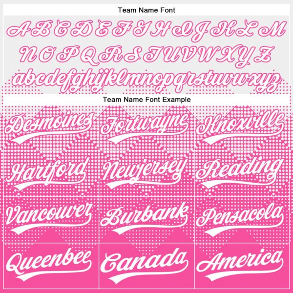 Custom White Pink 3D Gradient Square Shape Two-Button Unisex Softball Jersey