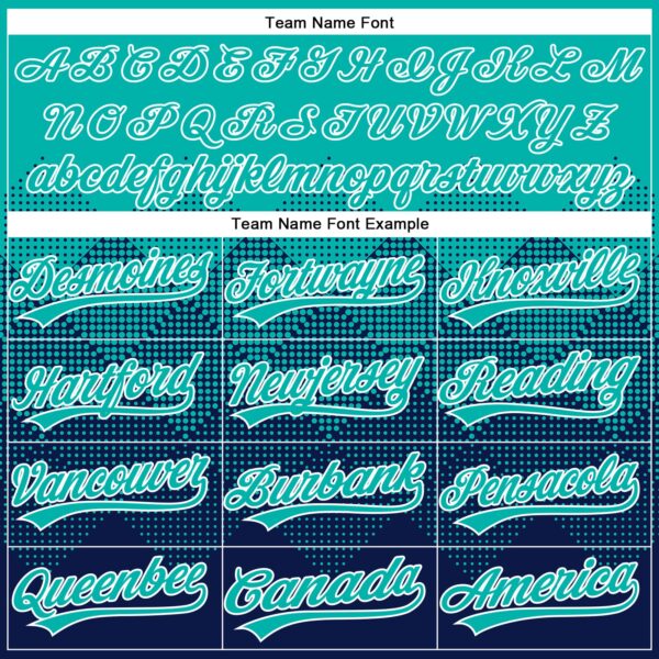 Custom Aqua Navy-White 3D Gradient Square Shape Two-Button Unisex Softball Jersey