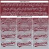Custom Burgundy Gray 3D Gradient Square Shape Two-Button Unisex Softball Jersey
