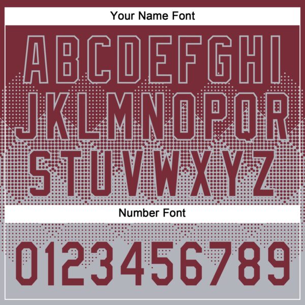 Custom Burgundy Gray 3D Gradient Square Shape Two-Button Unisex Softball Jersey