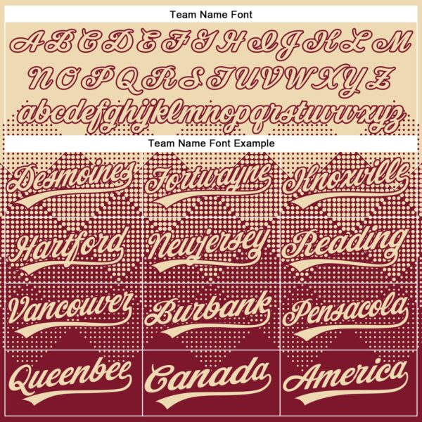 Custom Cream Crimson 3D Gradient Square Shape Two-Button Unisex Softball Jersey