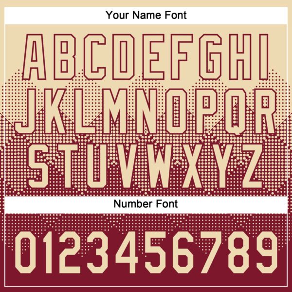 Custom Cream Crimson 3D Gradient Square Shape Two-Button Unisex Softball Jersey