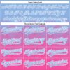 Custom Light Blue Pink-White 3D Gradient Square Shape Two-Button Unisex Softball Jersey
