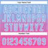 Custom Light Blue Pink-White 3D Gradient Square Shape Two-Button Unisex Softball Jersey