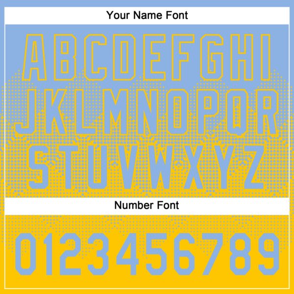 Custom Light Blue Yellow 3D Gradient Square Shape Two-Button Unisex Softball Jersey