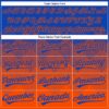 Custom Thunder Blue Orange 3D Gradient Square Shape Two-Button Unisex Softball Jersey