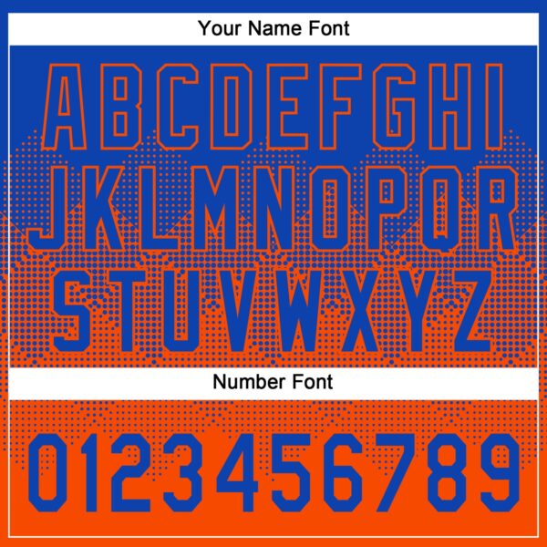 Custom Thunder Blue Orange 3D Gradient Square Shape Two-Button Unisex Softball Jersey