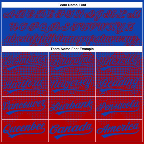 Custom Thunder Blue Red 3D Gradient Square Shape Two-Button Unisex Softball Jersey