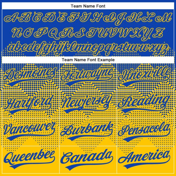 Custom Thunder Blue Yellow 3D Gradient Square Shape Two-Button Unisex Softball Jersey