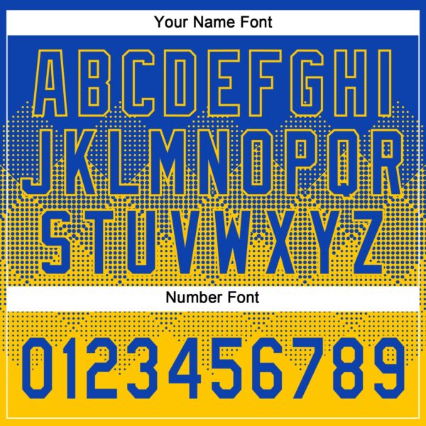 Custom Thunder Blue Yellow 3D Gradient Square Shape Two-Button Unisex Softball Jersey