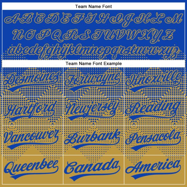 Custom Thunder Blue Old Gold 3D Gradient Square Shape Two-Button Unisex Softball Jersey