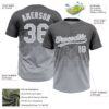 Custom Steel Gray Gray-White 3D Gradient Square Shape Two-Button Unisex Softball Jersey