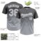 Custom Steel Gray Gray-White 3D Gradient Square Shape Two-Button Unisex Softball Jersey