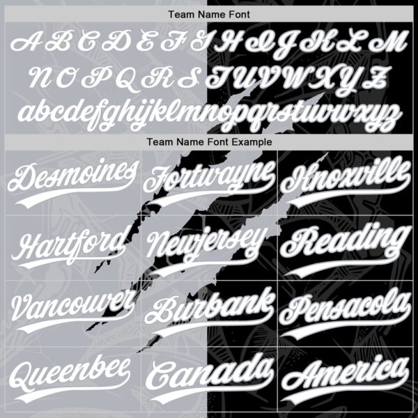 Custom Graffiti Pattern White Black-Gray 3D Scratch Two-Button Unisex Softball Jersey