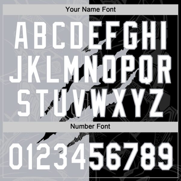 Custom Graffiti Pattern White Black-Gray 3D Scratch Two-Button Unisex Softball Jersey